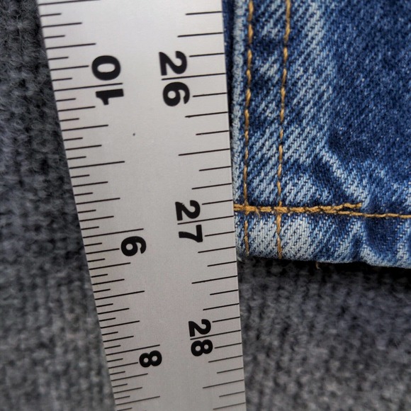 Diamond Gusset Men's Straight Leg Jeans Blue 37x27 Medium Wash Denim 5-Pocket - Picture 12 of 12